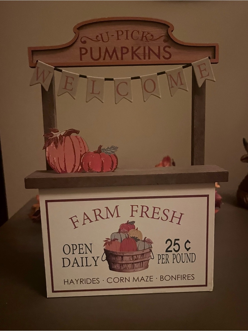 Farm Fresh Pumpkin Stand Decorative Sign